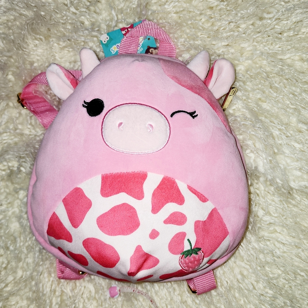 Squishmallows Calynda The Cow  Plush Backpack-NWOT